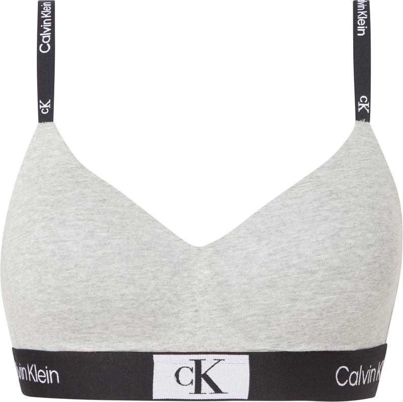 Calvin Klein Modern Cotton Lightly Lined Bralette In Grey
