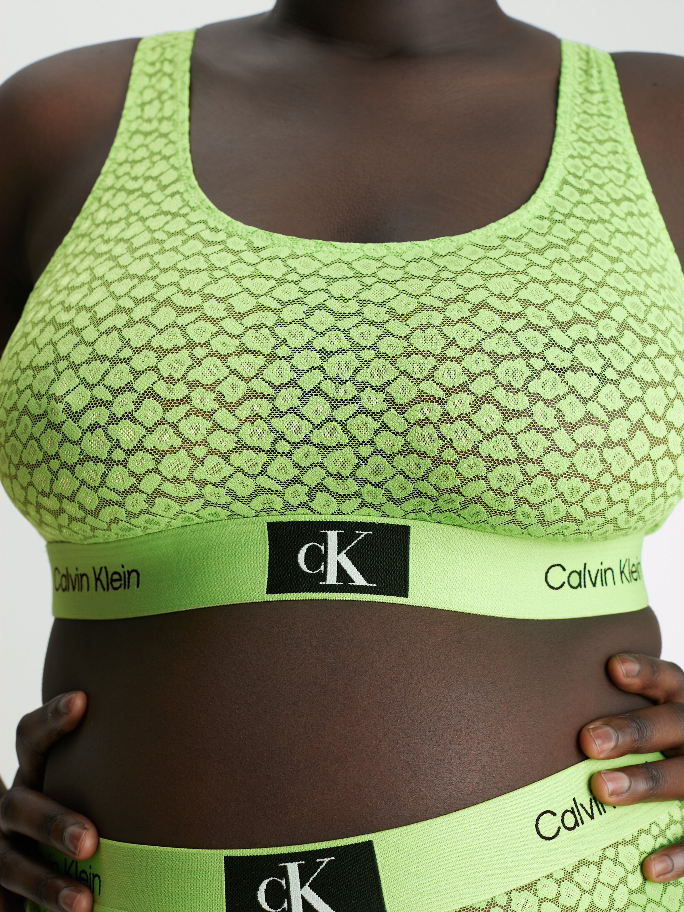 Calvin Klein Unlined Bralette In Fabulous Green – Mish