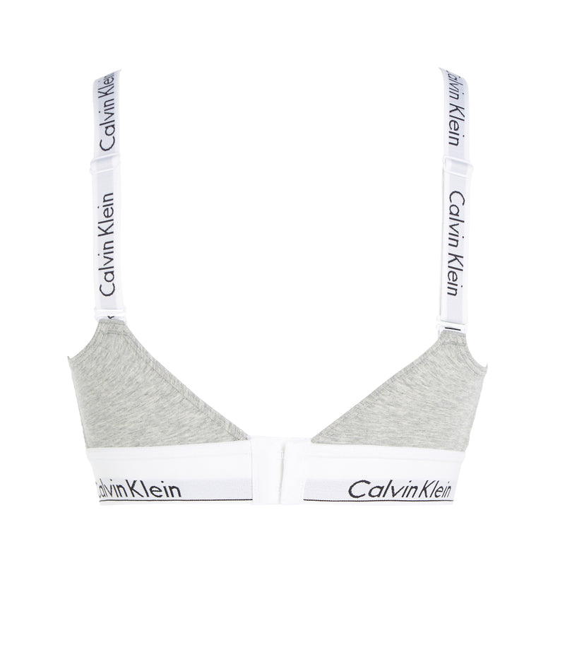 Calvin Klein Underwear Modern Cotton Lightly Lined Triangle Bralette In  Grey