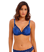 Wacoal Embrace Lace Padded Plunge Bra in Beaucoup Blue