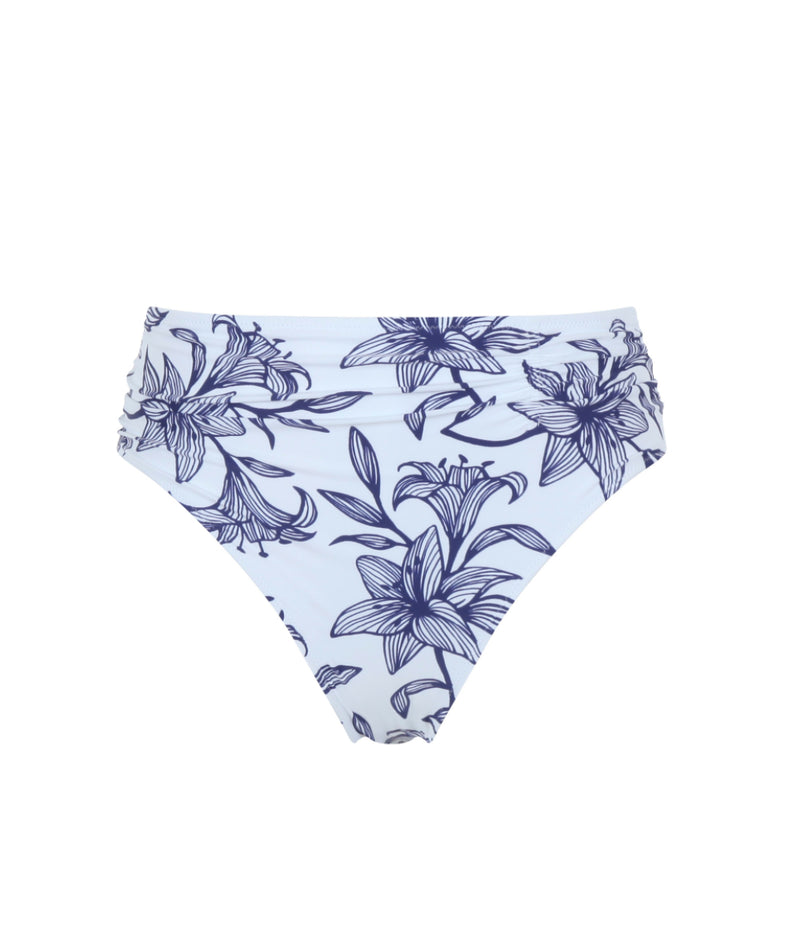 Panache Olivia Midi Gather Bikini Brief in Capri Print