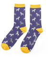 Miss Sparrow (Mr Heron) Zebra Socks in Navy