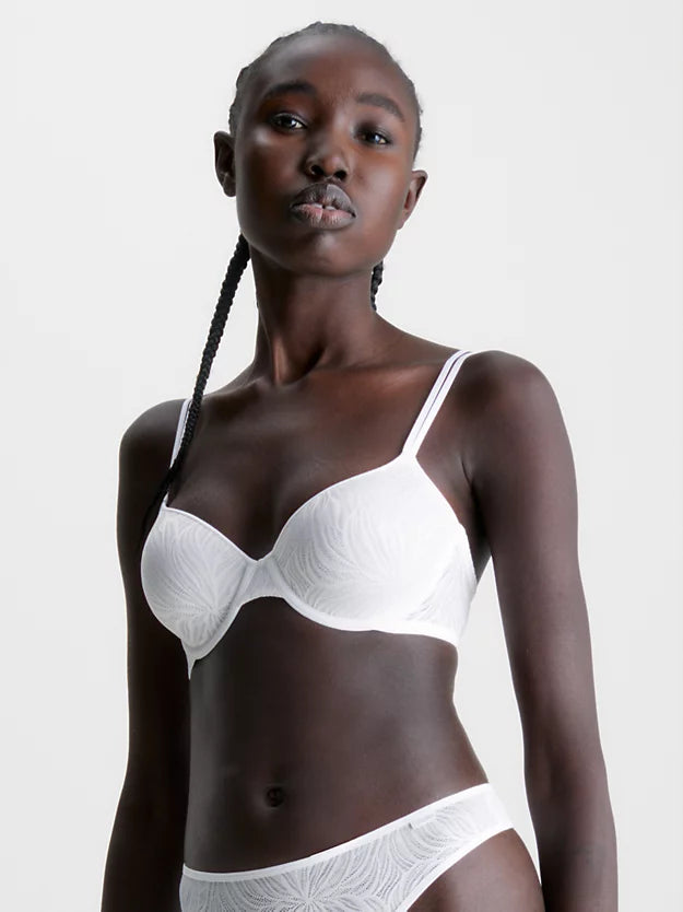 Calvin Klein Women's Form Lightly Lined Demi, Black, 36B 