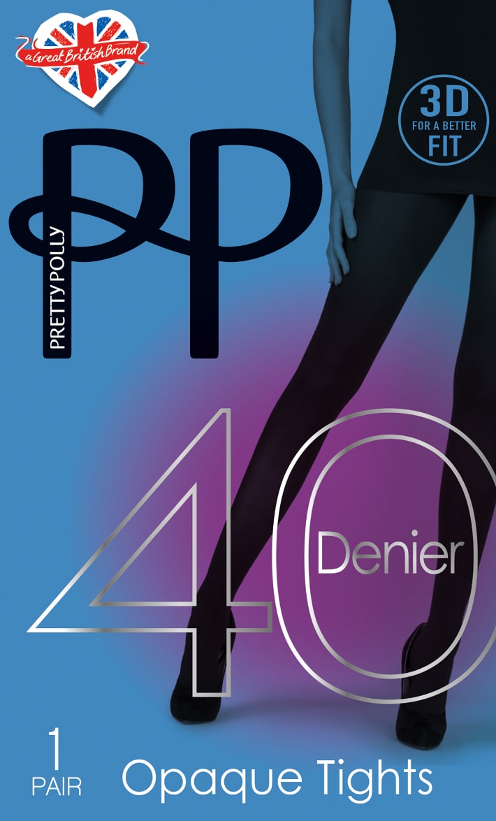Pretty Polly 40 Denier 3D Opaque Tights PNETG4